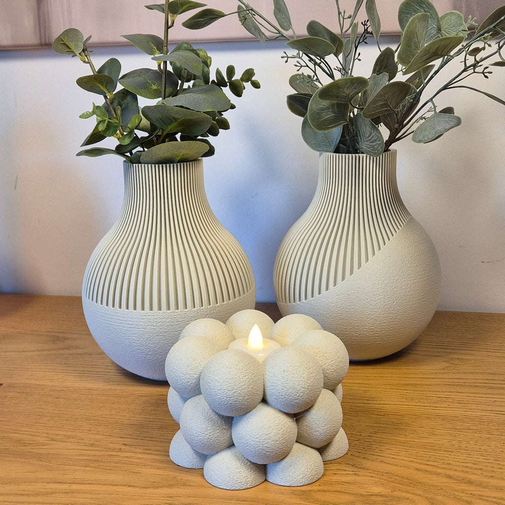 Skandi Vase BELLAVUE| wunderschönes Design Highlight | in geradem Design | Trockenblumen