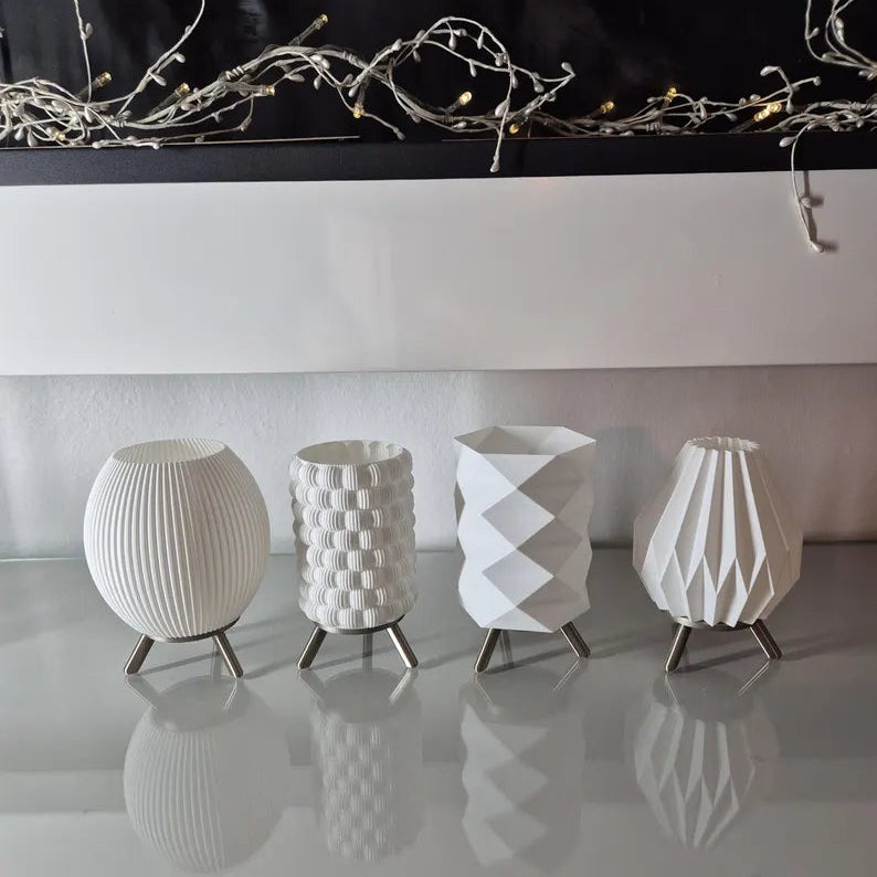 SET hochwertige LED-Teelicht-Lampen LIORA – modernes Design trifft warme Atmosphäre | Ästhetik | Tischleuchte