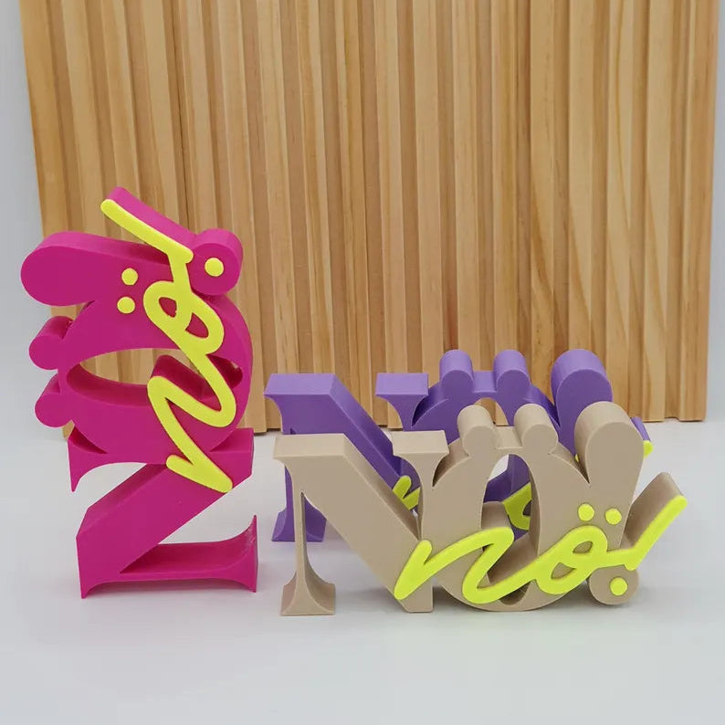 NÖ | 3D Schriftzug | Dekoaufsteller fürs Regal – Einzugsgeschenk – PLA – verschiedene Farben & Größen“