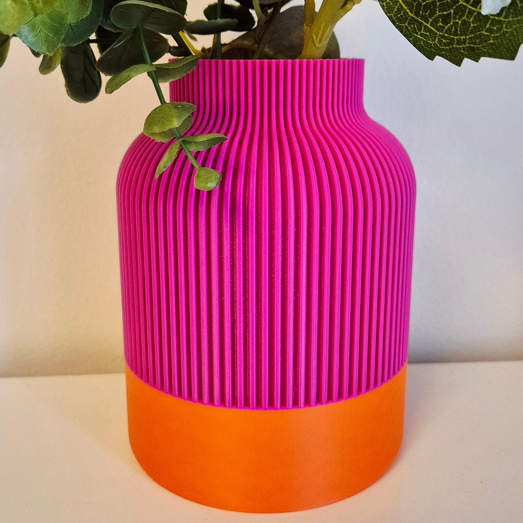 Design Vase SUNSHINE INA | pink-orange | Hingucker im Frühling | Trockenblumen
