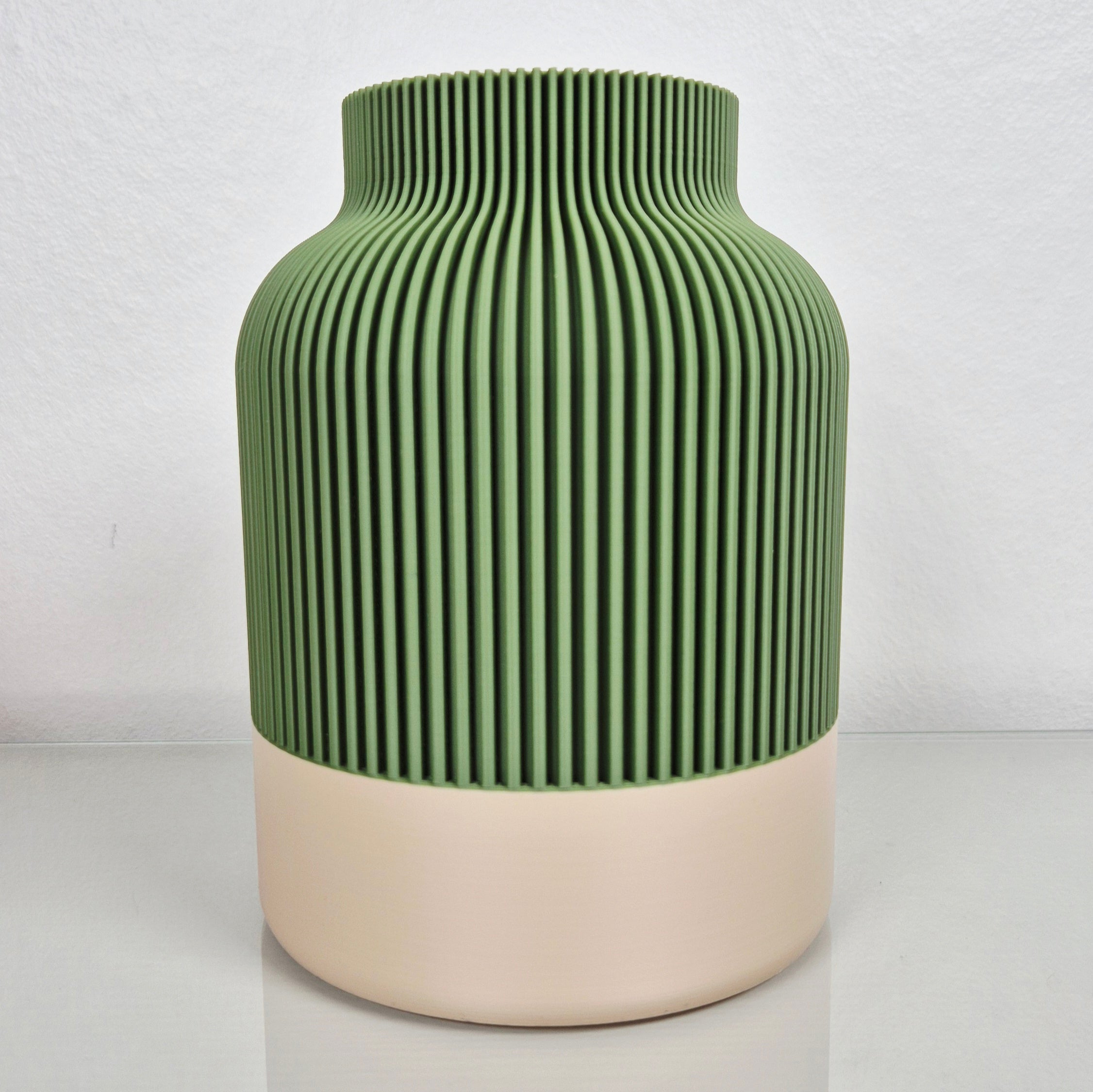 Design Vase SUNSHINE GLOW | beige-magenta | Hingucker im Frühling | Trockenblumen