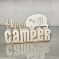 Happy Camper Schriftzug - da kommt Urlaubsfreude auf