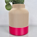 Design Vase SUNSHINE GLOW | beige-magenta | Hingucker im Frühling | Trockenblumen