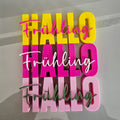 Hallo Frühling | 3D Schriftzug | Gute Laune