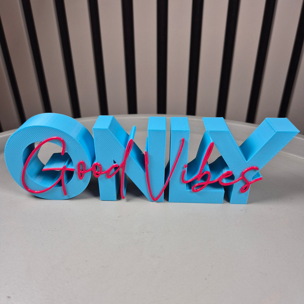 ONLY GOOD VIBES | Bunte 3D Deko mit positiver Ausstrahlung