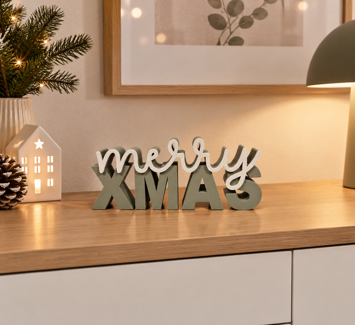Frohe Weihnachten Schriftzug | Verschönere dein Zuhause