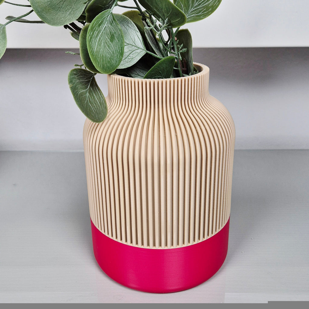 Design Vase SUNSHINE INA | pink-orange | Hingucker im Frühling | Trockenblumen