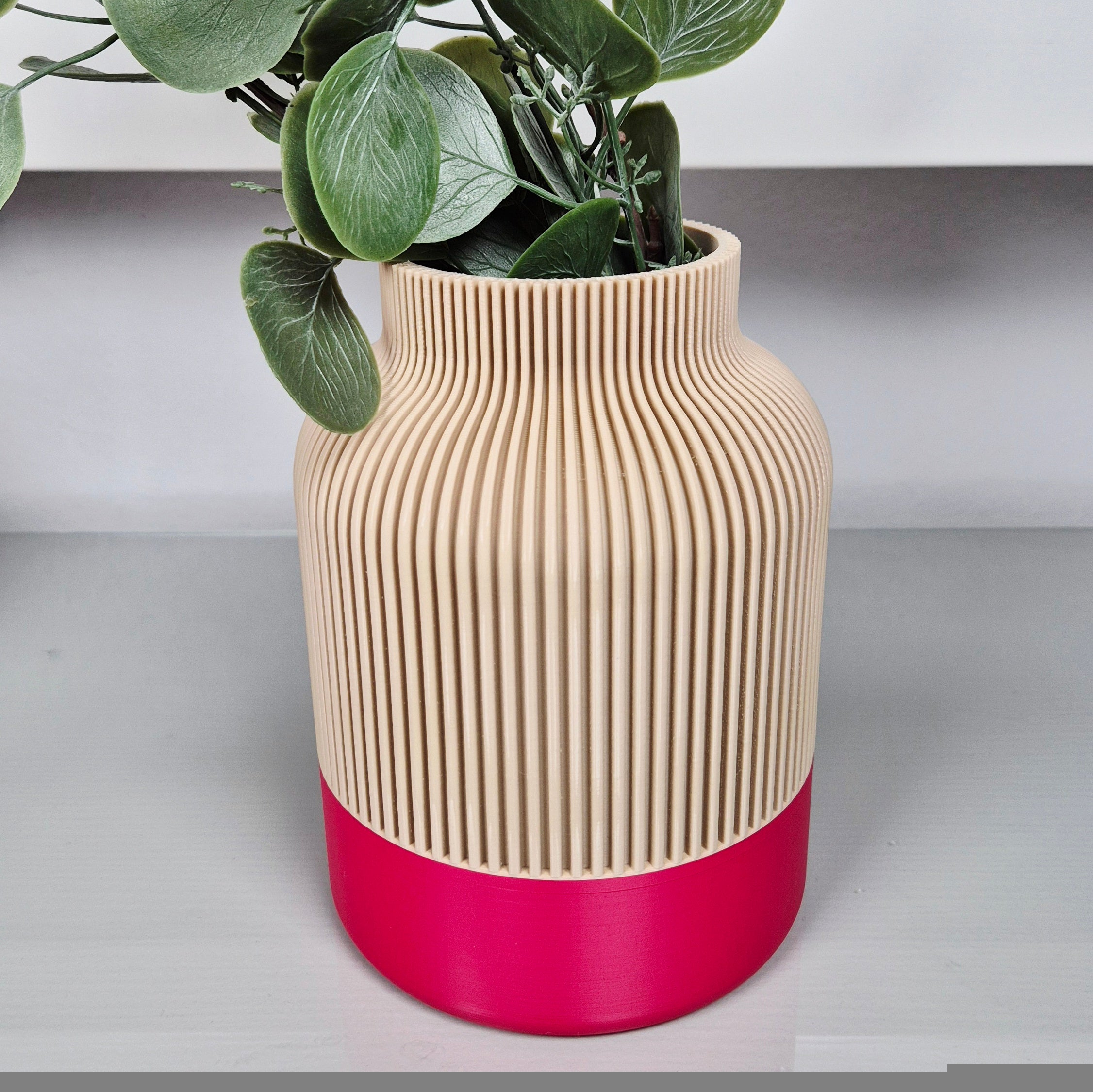 Design Vase SUNSHINE INA | pink-orange | Hingucker im Frühling | Trockenblumen