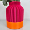 Design Vase SUNSHINE GLOW | 20 cm Höhe | magenta-orange | Hingucker im Frühling | Trockenblumen