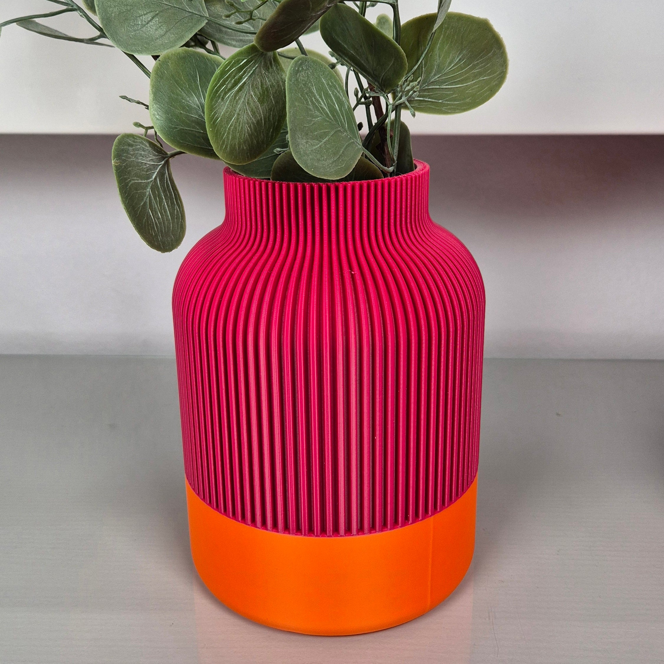 Design Vase SUNSHINE INA | pink-orange | Hingucker im Frühling | Trockenblumen