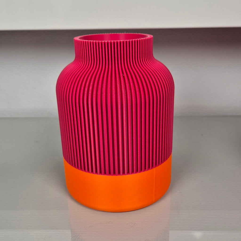 Design Vase SUNSHINE INA | pink-orange | Hingucker im Frühling | Trockenblumen