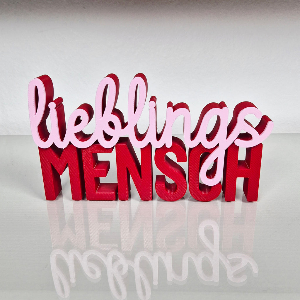 Lieblingsmensch | 3D Schriftzug | Für den besonderen Menschen