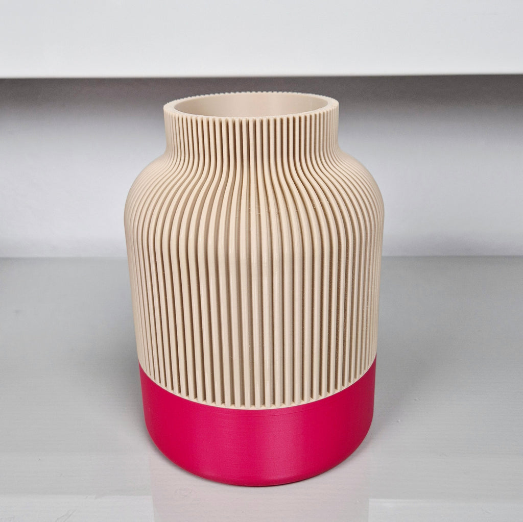 Design Vase SUNSHINE INA | pink-orange | Hingucker im Frühling | Trockenblumen