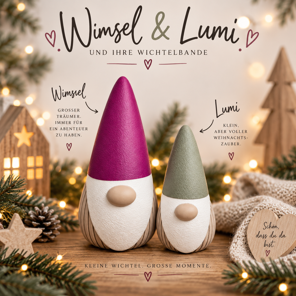 Weihnachtswichtel Wimsel & Lumi