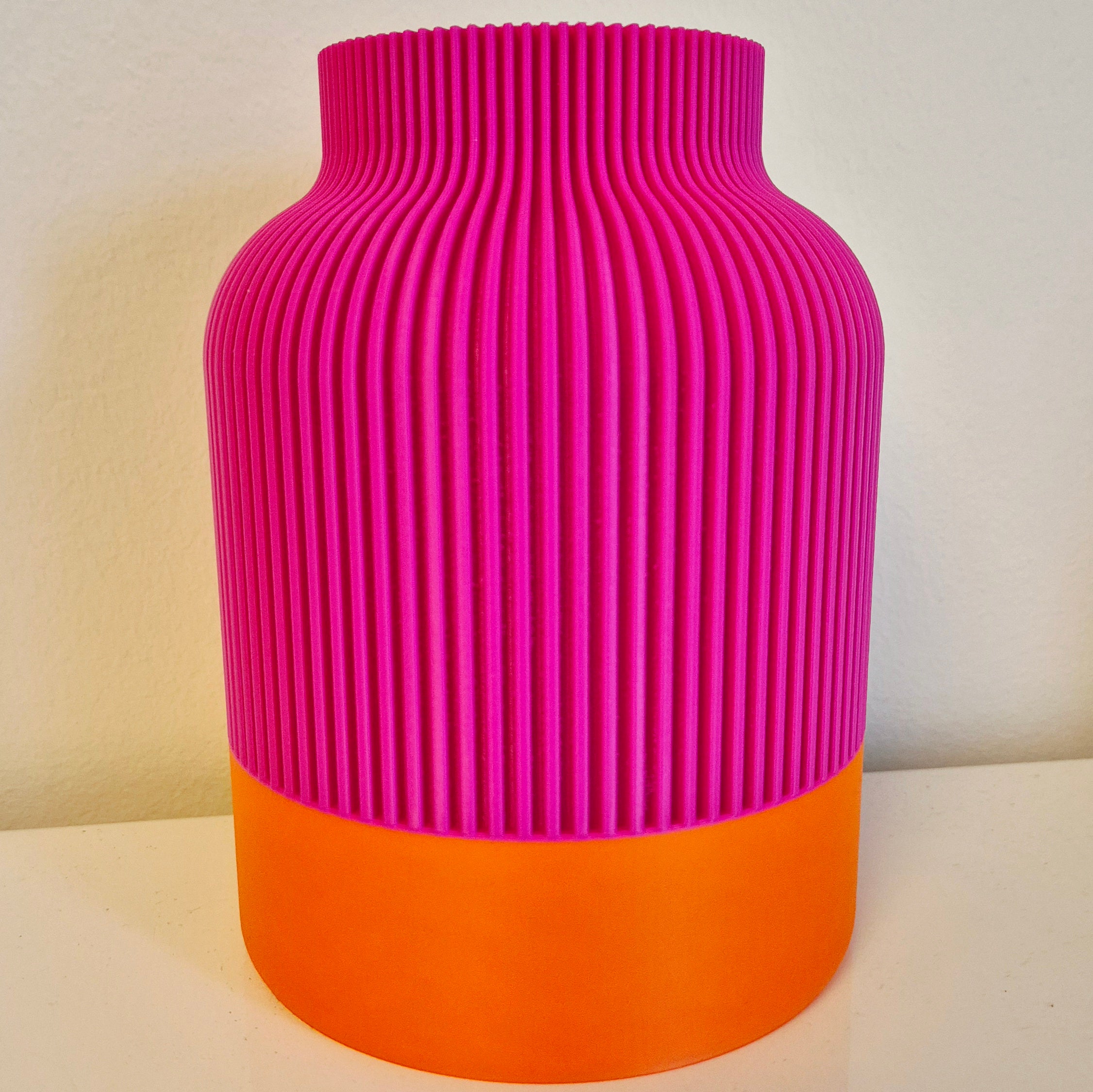 Design Vase SUNSHINE INA | pink-orange | Hingucker im Frühling | Trockenblumen